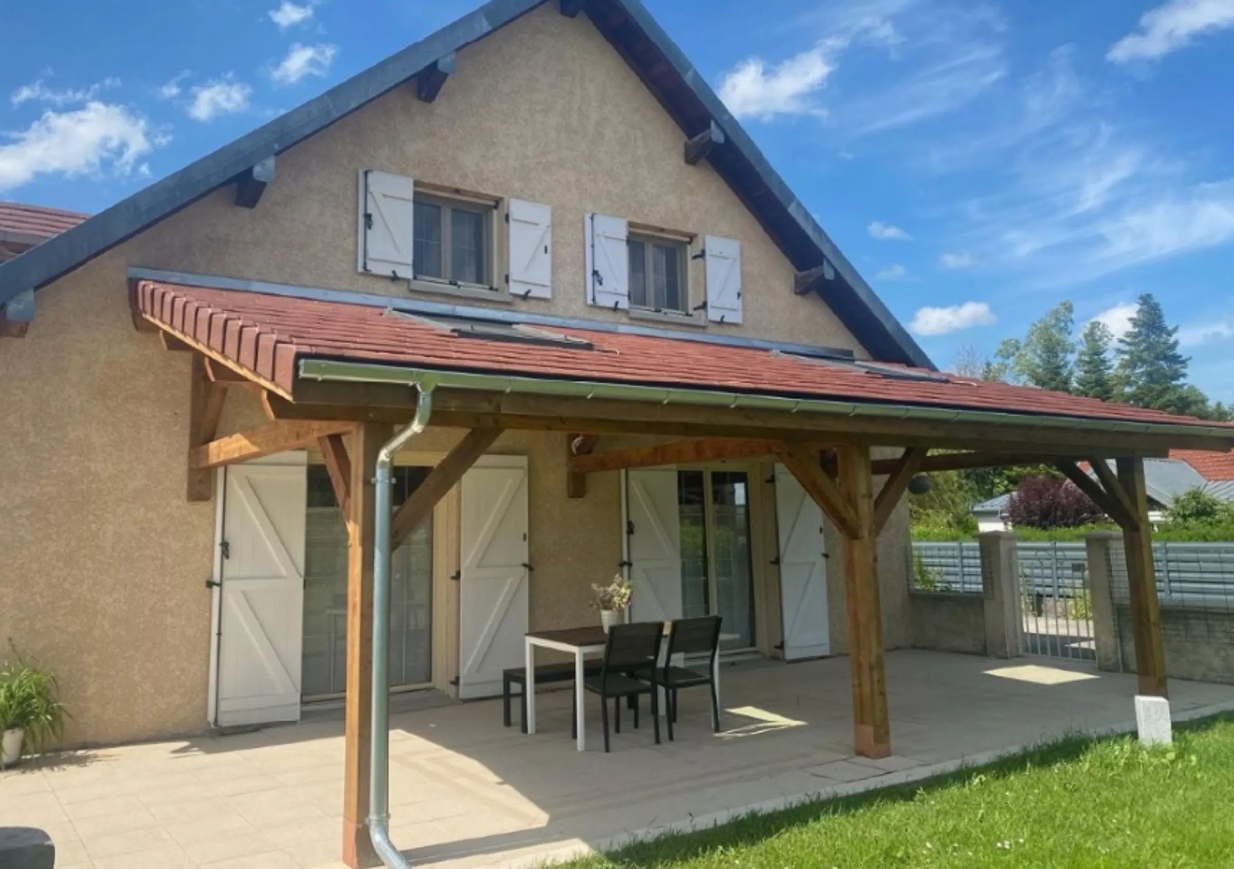 Auvents accolés - Appentis en bois sur mesure - Tonnaire Constructions Bois