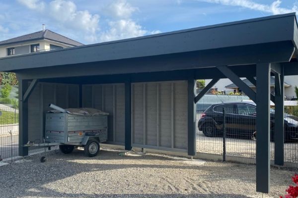 Carport toit plat
