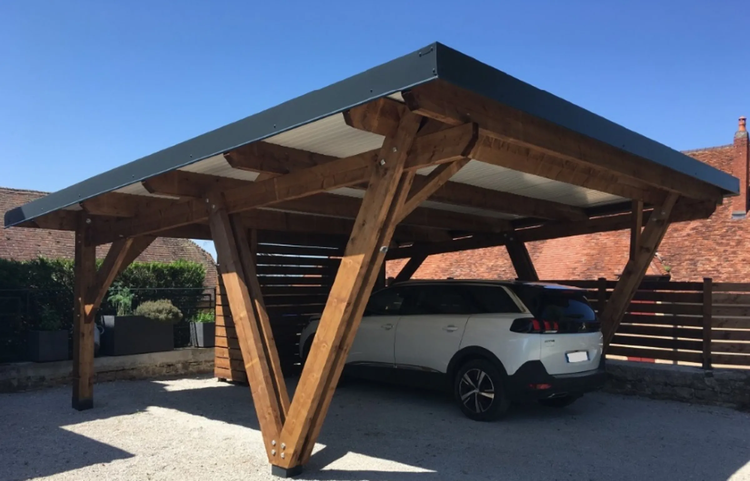 Carports - Auvents en bois sur mesure - Tonnaire Constructions Bois