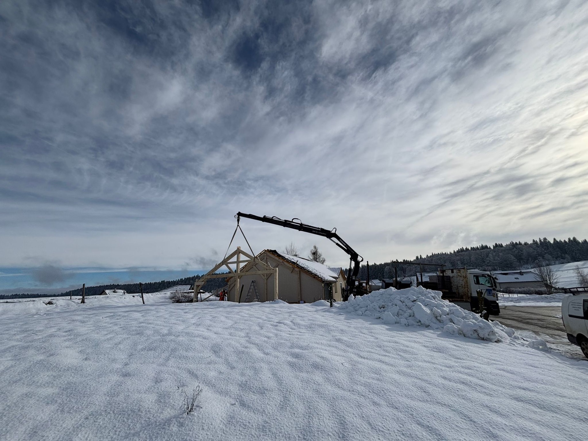 Chantier Tonnaire dans un paysage jurassien
