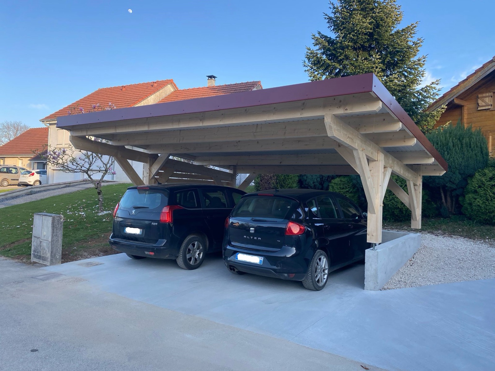 Carport bois sur mesure réalisé par Tonnaire — réalisation 16