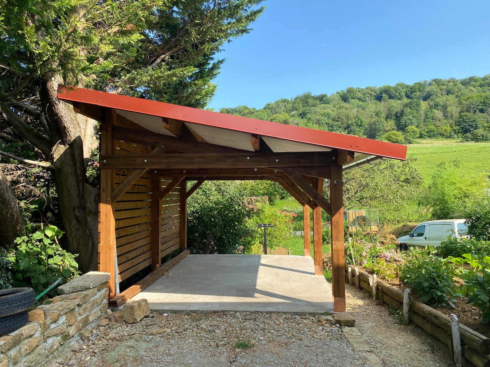 Carport bois sur mesure réalisé par Tonnaire — réalisation 22