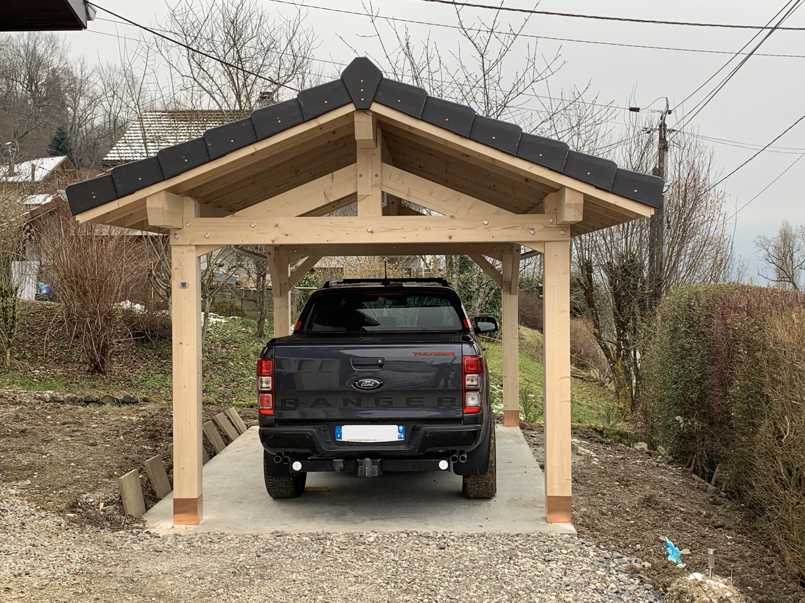 Carport bois sur mesure réalisé par Tonnaire — réalisation 8