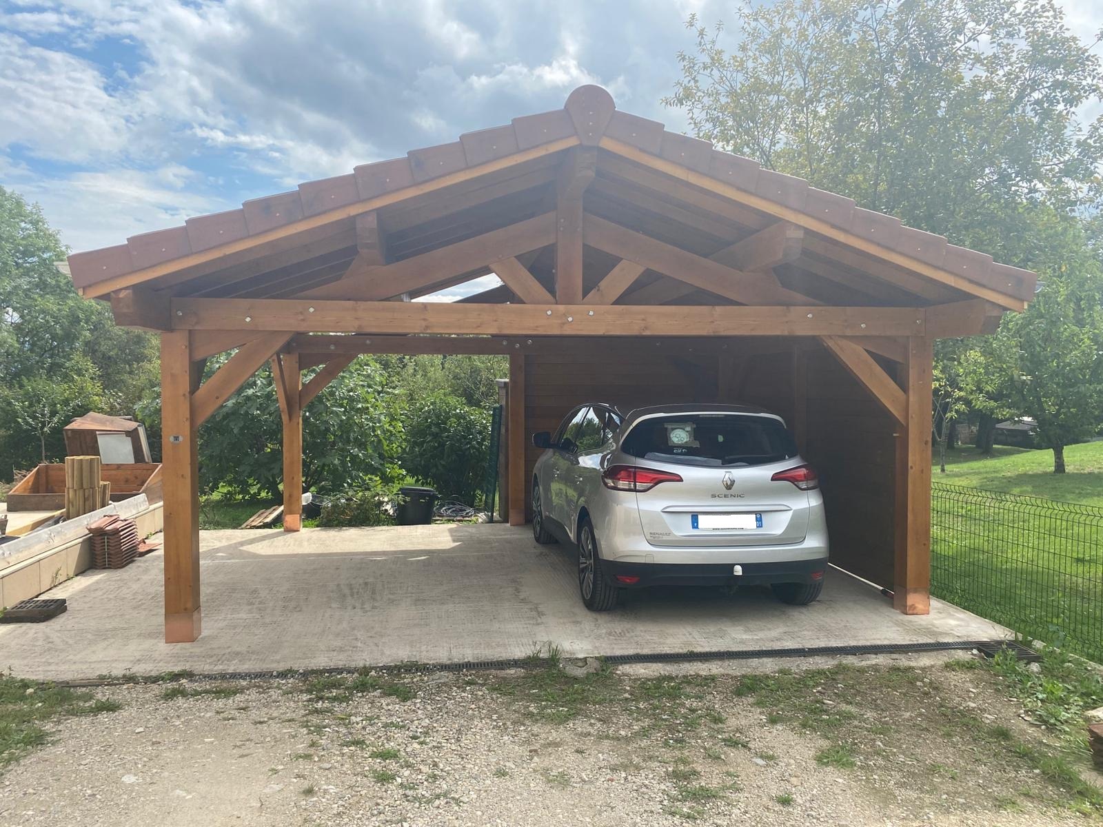 Carport bois sur mesure réalisé par Tonnaire — réalisation 19