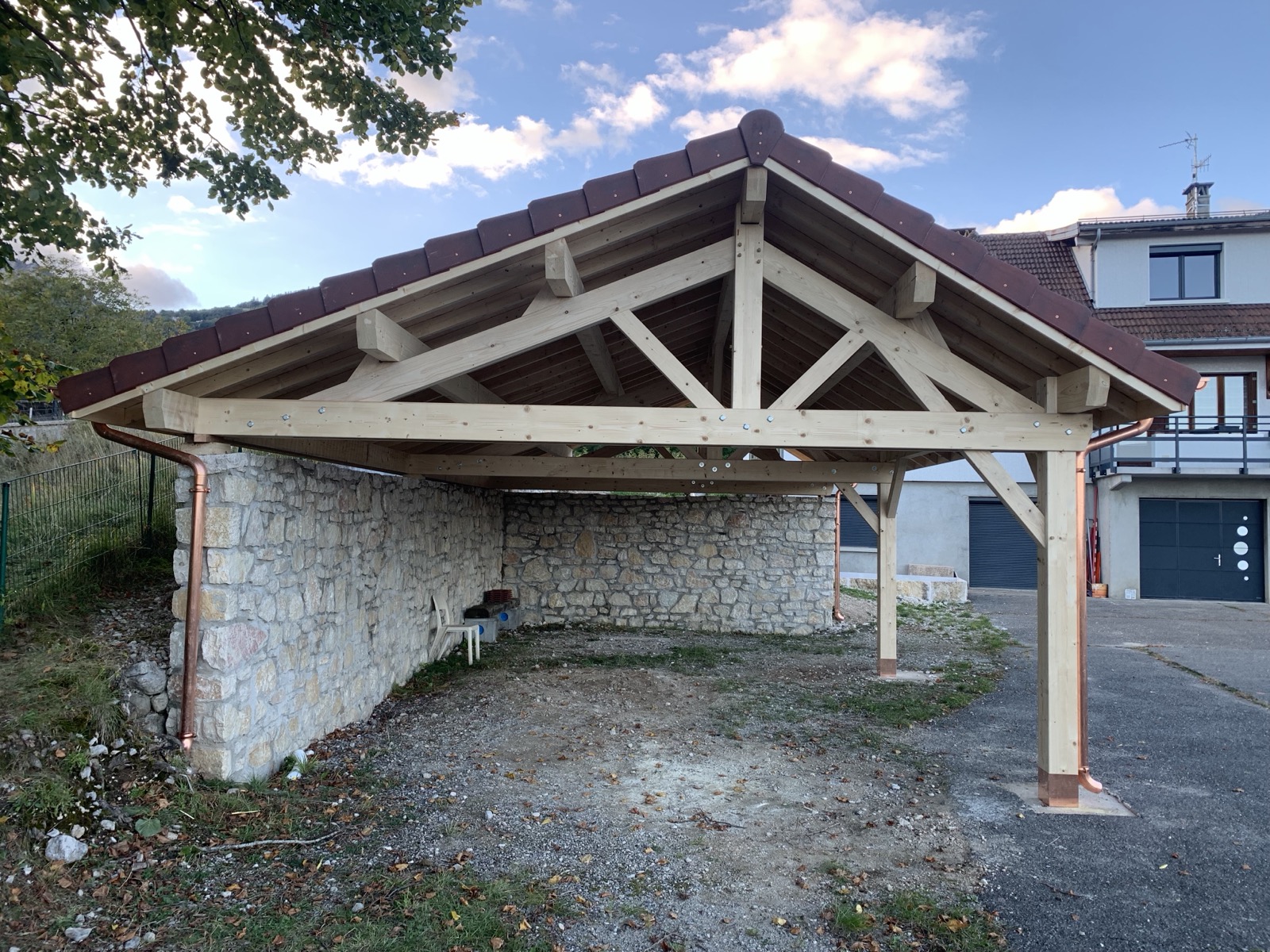 Carport bois sur mesure réalisé par Tonnaire — réalisation 15