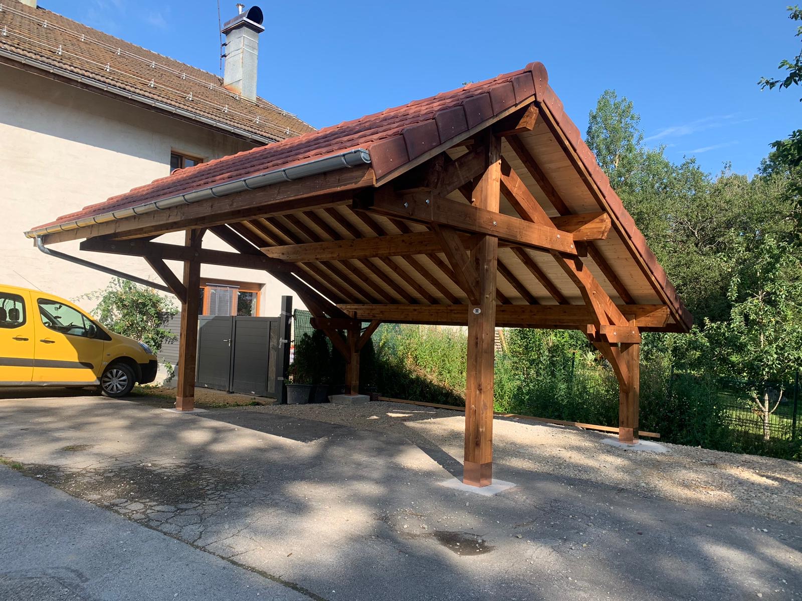 Carport bois sur mesure réalisé par Tonnaire — réalisation 11