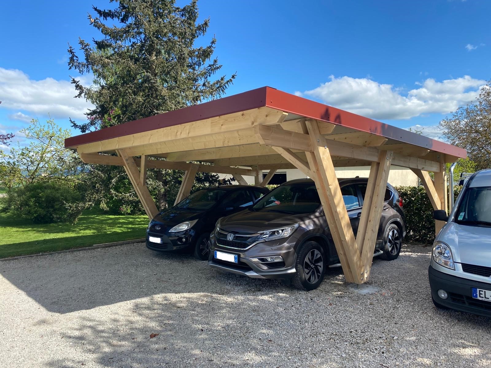 Carport bois sur mesure réalisé par Tonnaire — réalisation 18