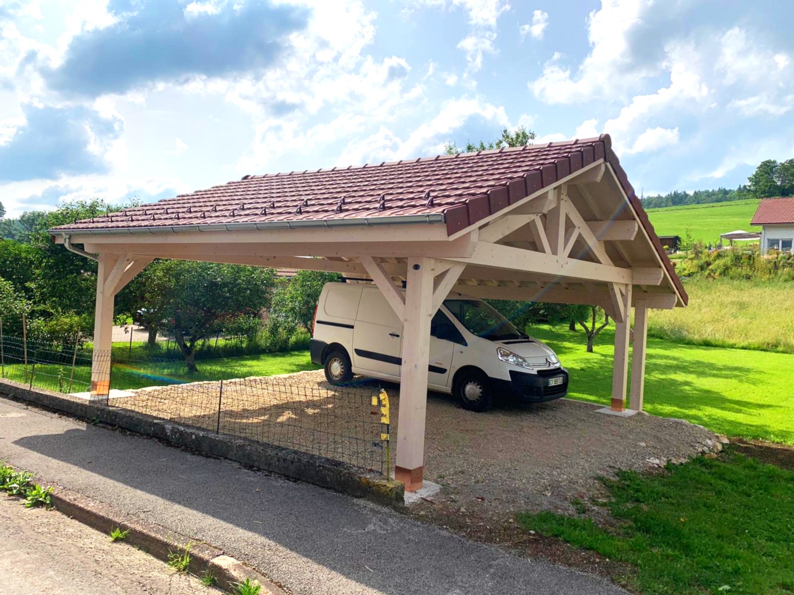 Carport bois sur mesure réalisé par Tonnaire — réalisation 14